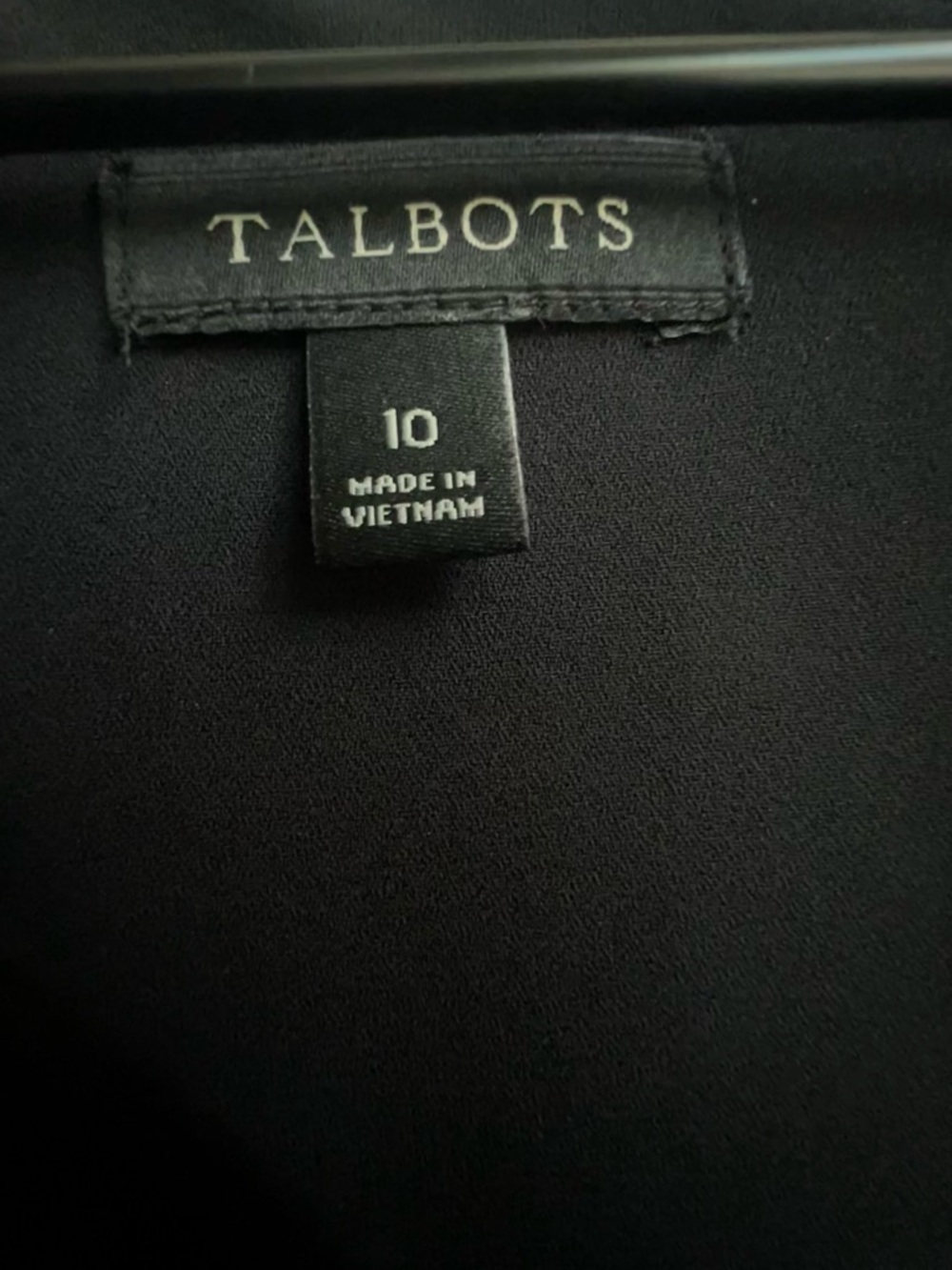 Talbots Floral Fit And Flare Dress Black Feminine Office 10 Classic Sophisticate - Picture 8 of 14